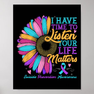 Poster Sensibilização Para A Prevenção Do Suicídio Tenho 