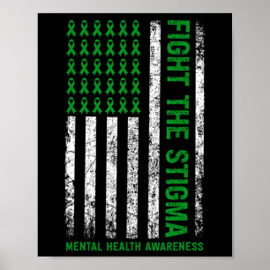 Poster Sensibilização Para A Saúde Mental Combater O Esti