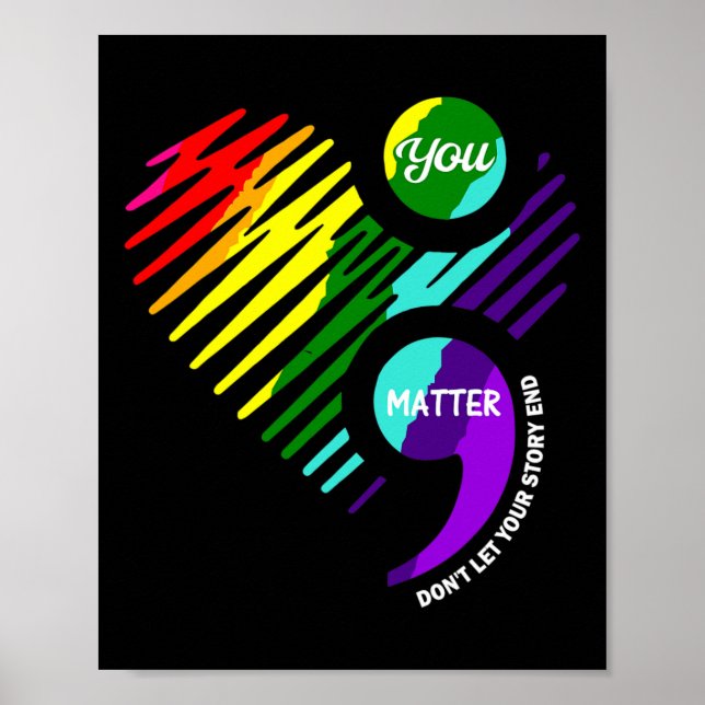 Poster Sensibilização para a Saúde Mental do Semicolon (Frente)