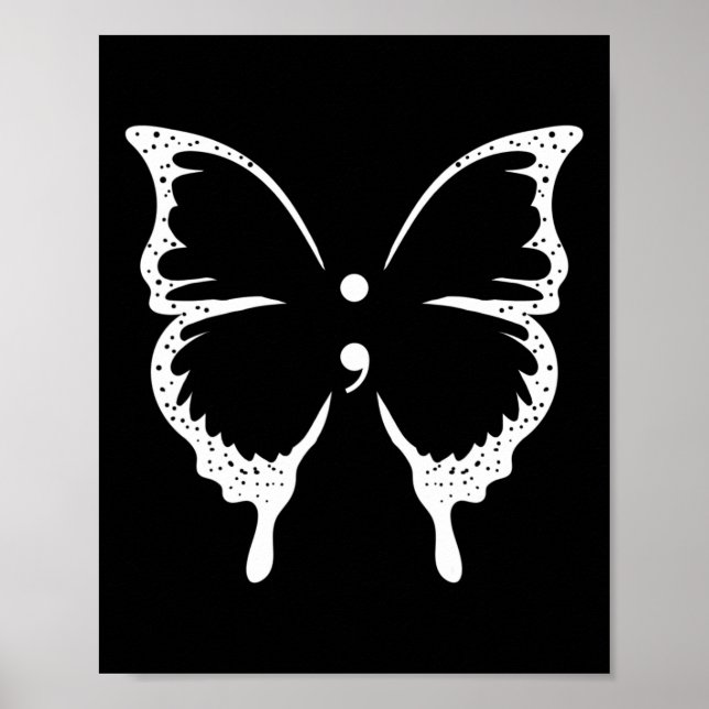 Poster Sensibilização para a Saúde Mental do Semicolon (Frente)