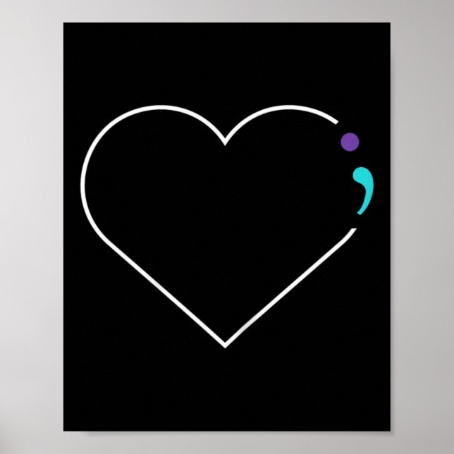 Poster Sensibilização para a Saúde Mental do Semicolon (Frente)