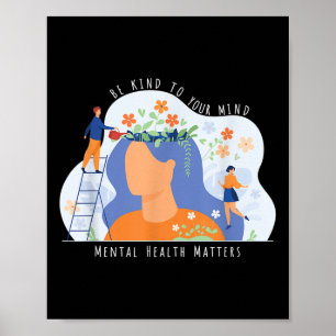 Poster Sensibilização Para A Saúde Mental É Sentir Sua Me
