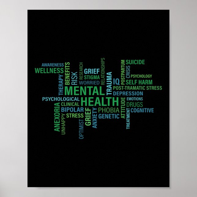 Poster Sensibilização para a Saúde Mental Espalhamento de (Frente)