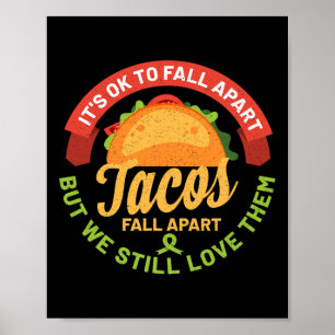 Poster Sensibilização para a saúde mental Mês Tacos diver