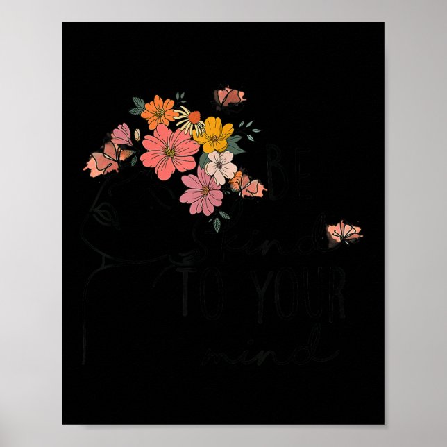 Poster Sensibilização Para A Saúde Mental Seja Bonita Par (Frente)