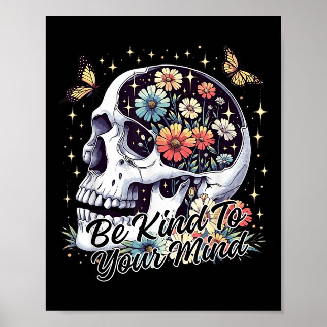 Poster Sensibilização Para A Saúde Mental Seja Bonita Par (Frente)