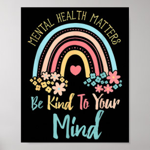 Poster Sensibilização para a saúde mental Seja gentil com
