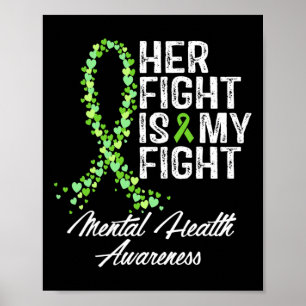 Poster Sensibilização Para A Saúde Mental Sua Luta É Minh