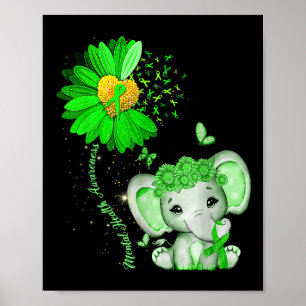 Poster Sensibilização para a saúde mental Sunflower Green