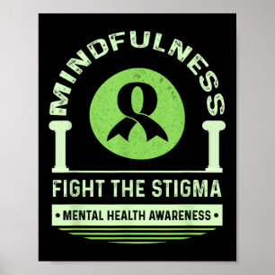 Poster Sensibilização Para A Saúde Mental Verde Mês Luta