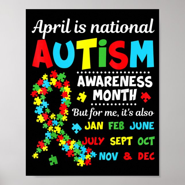 Poster Sensibilização para o Autismo - Abril é o Autismo  (Frente)