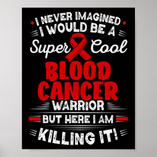 Poster Sensibilização para o Cancer de sangue do guerreir