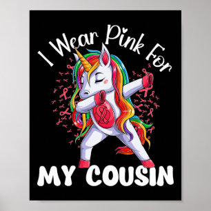 Poster Sensibilização para o Cancer Mama Unicórnio Eu Vis