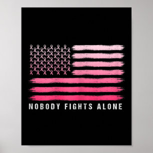 Poster Sensibilização Para O Cancer Ninguém Luta Sozinho 