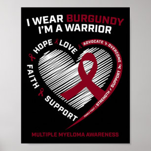 Poster Sensibilização para o Cancer Sanguíneo Borgonha Mú