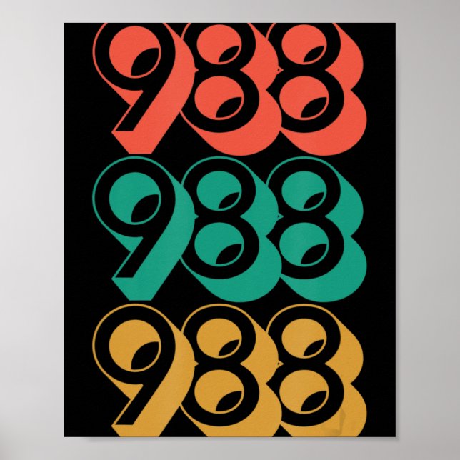 Poster Sensibilização para o Suicídio - 988 - Prevenção d (Frente)