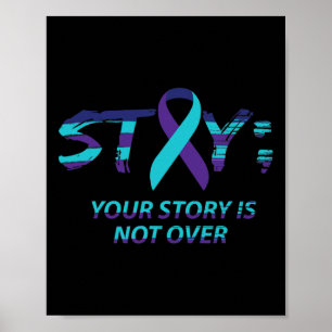 Poster Sensibilização para o suicídio do semicolão Saúde