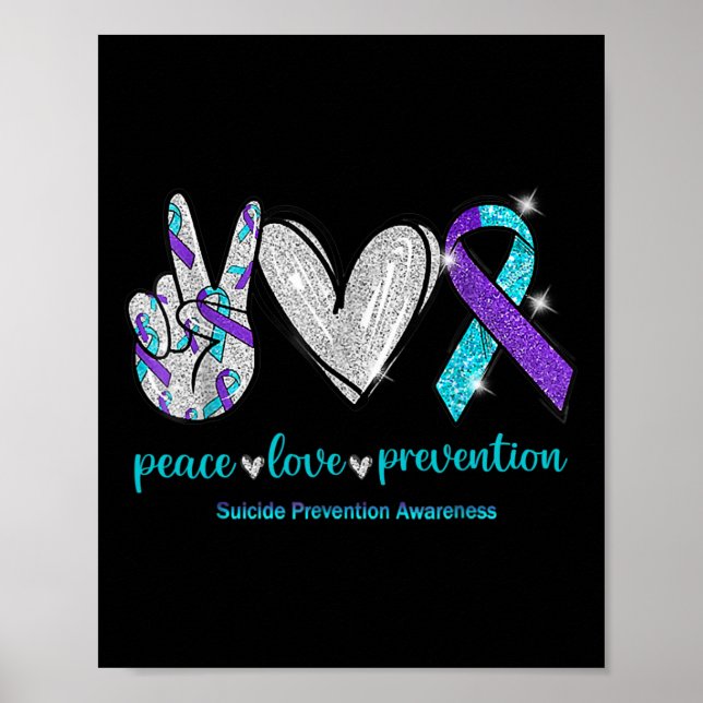 Poster Sensibilização para o suicídio Prevenção do amor à (Frente)