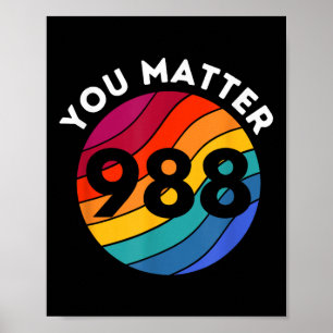 Poster Sensibilização Suicida - Camisa 988 - Prevenção ao