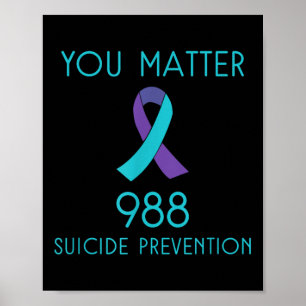 Poster Sensibilização Suicida - Camisa 988 - Prevenção ao