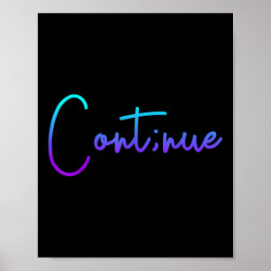 Poster Sensibilização Suicida Continuar o Suicídio de Sem