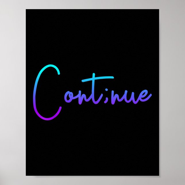 Poster Sensibilização Suicida Continuar o Suicídio de Sem (Frente)
