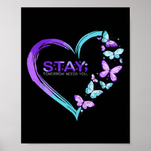 Poster Sensibilização Suicida Ficar Amanhã Precisa De Voc
