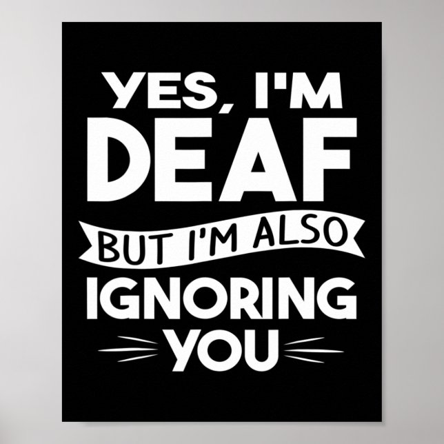 Poster Sensibilização surda ASL Audição perda de cultura  (Frente)