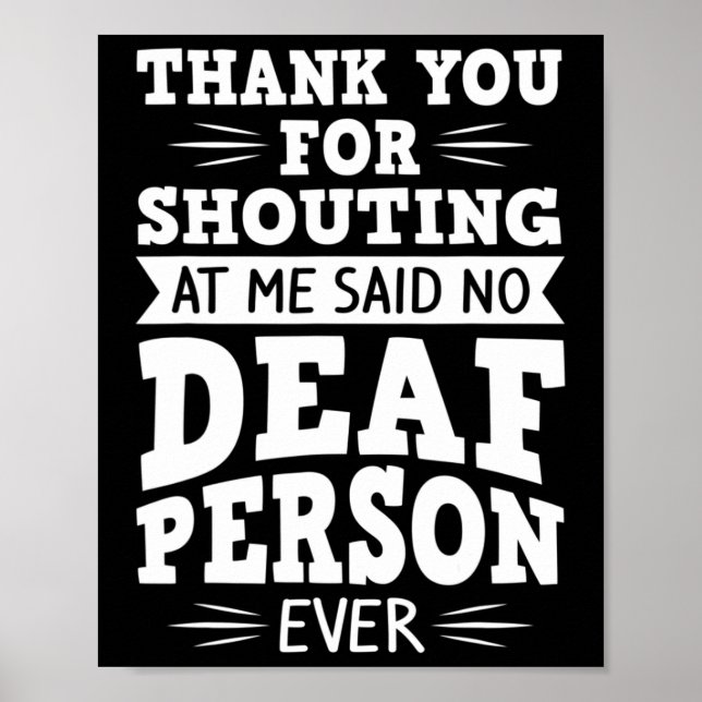 Poster Sensibilização surda ASL Perda de audição e lingua (Frente)