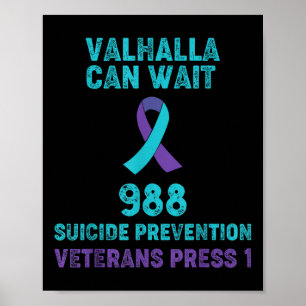 Poster Sensibilização Veterana para o Suicídio - 988 - Su