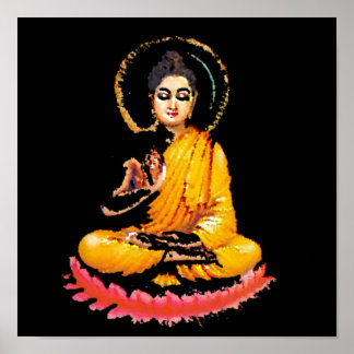 POSTER SENTADA BUDHA MEDITAGEM PAZ