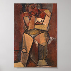 Poster Sentada mulher por Pablo Picasso (1908)