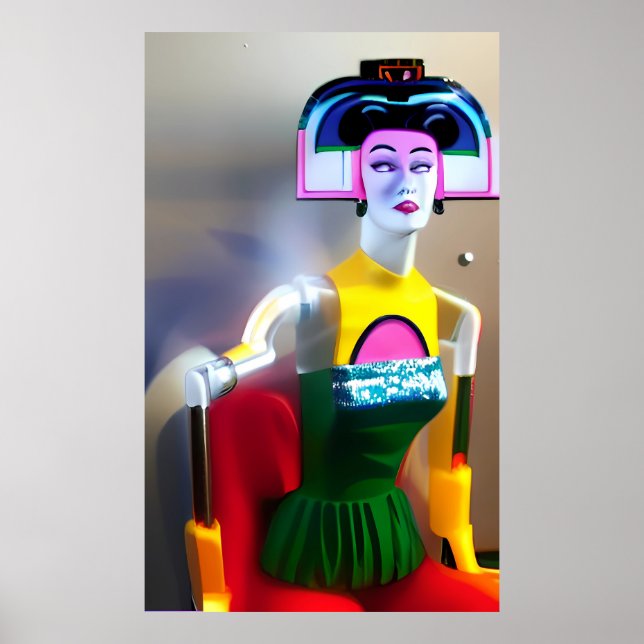 Poster Sentado Modelo para um Artista Virtual (Frente)