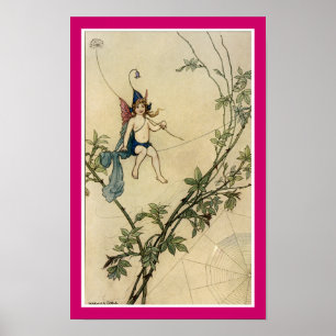 Pôster Sentado no fio de uma aranha