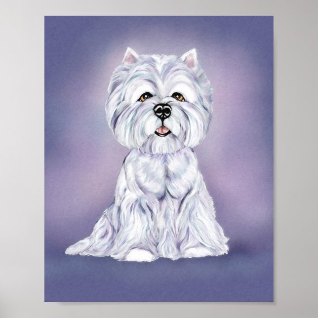 Pôster Sentado Westie (Frente)