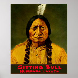 Poster Sentando Bull Chefe Nacional de Tribo Americano