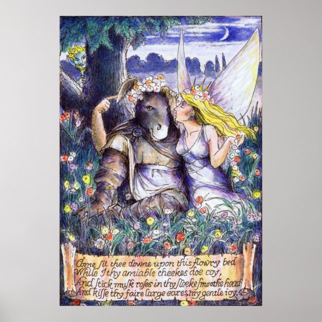 Poster Sente-se aqui em baixo nesta cama fluída (Frente)