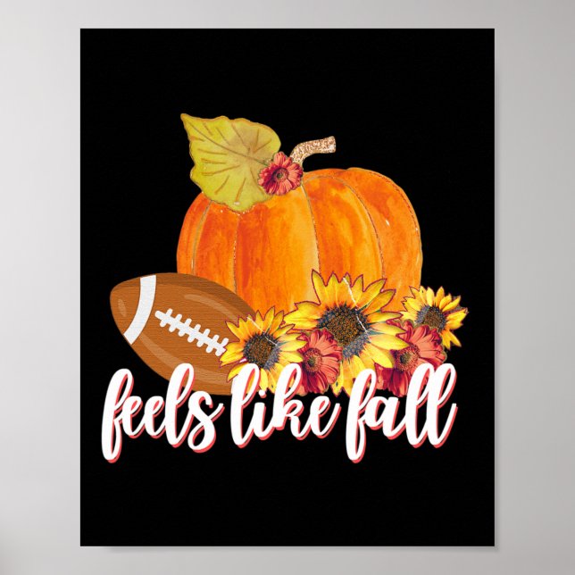 Poster Sente-Se Como Uma Queda  Pumpkin Fresco De fazend (Frente)