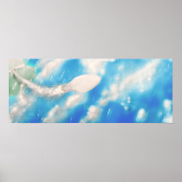 Pôster Sentido do Foguete Espacial fora do lançamento.