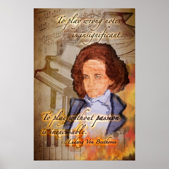 Pôster Sentimento De Beethoven (Uma Pintura Digital Origi (Frente)
