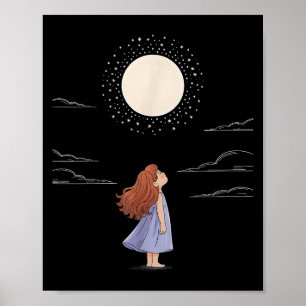 Poster Sentimentos de lua cheia Design Astrologia Espaço