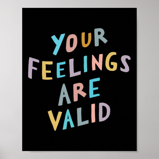 Poster Sentimentos São Consciência Mental Válida (Frente)