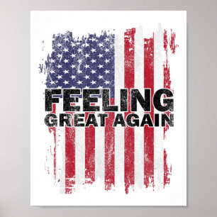 Poster Sentindo Excelente Novamente Trump 2024 American U