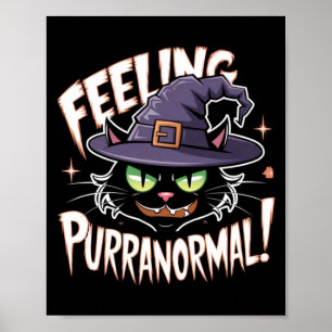Poster Sentindo Gato Preto Bruxa Purranormal Amante