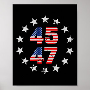 Poster Sentindo Grande Novamente Trump 2024 Bandeira Amer