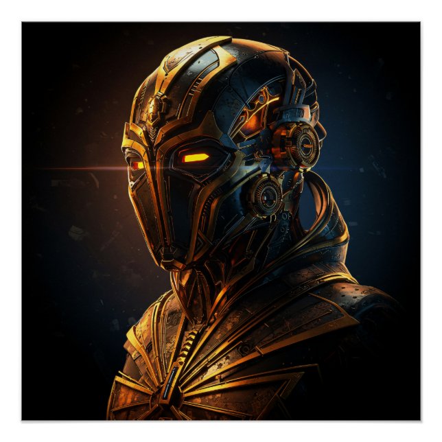 Pôster Sentinela Dourado: O Despertar do Futuro (Frente)