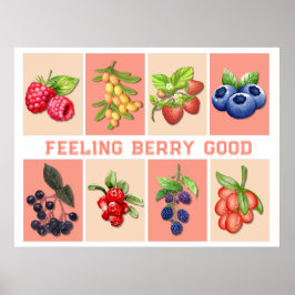 Poster SENTIR BERRY BOM E Personalizável Berries de Moran