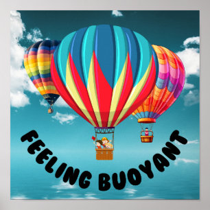 Poster Sentir flutuação - Tente balonar