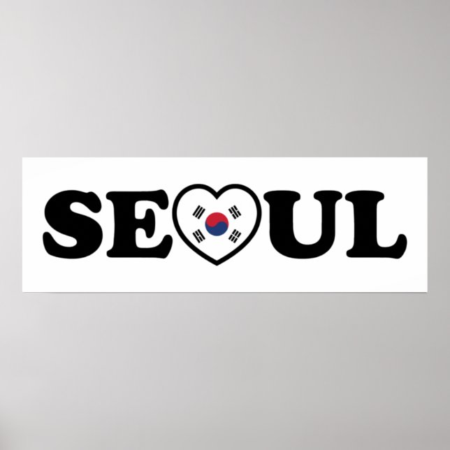 Poster Seoul Love Heart Taegeukgi Flag (Frente)