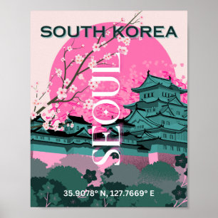 Poster Seoul South Korea Viagem Art